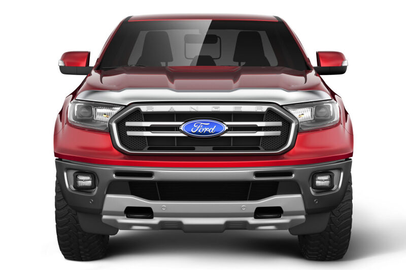 Ford Ranger Hood Deflector - Husky Liners - Aeroskin, Low Profile - Chrome - `19-`23